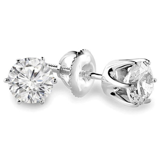 Brinco de pregos de diamante 1.55 quilates e ouro branco 14K - harrychadent.pt