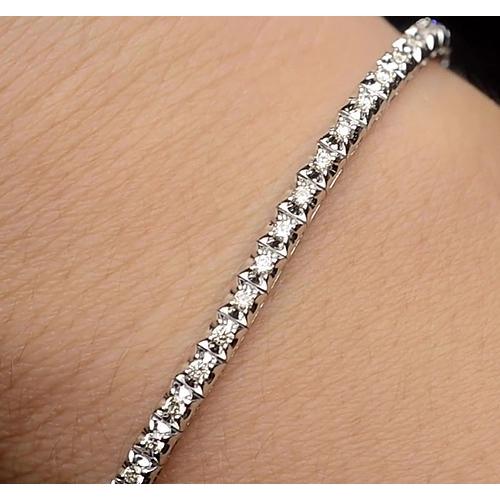 Pulseira de tênis de diamante de 4 quilates Conjunto de pontas de joias femininas - harrychadent.pt