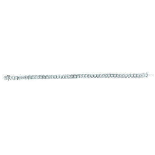 Pulseira de tênis de diamante 5.10 quilates e ouro branco 14K - harrychadent.pt