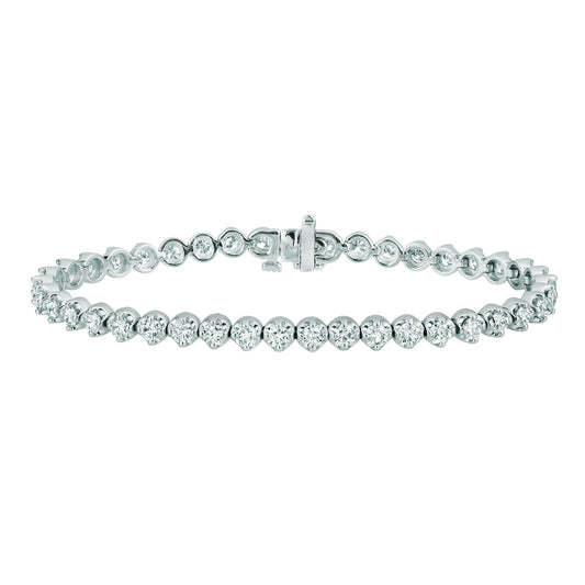 Pulseira de tênis de diamante 7 quilates em ouro branco 14K - harrychadent.pt