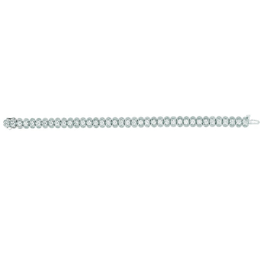 Pulseira de tênis de diamante 7.60 quilates em ouro branco 14K - harrychadent.pt