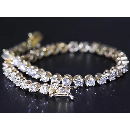 Pulseira de tênis de diamante 8 quilates F Vs1 ouro amarelo joias femininas - harrychadent.pt