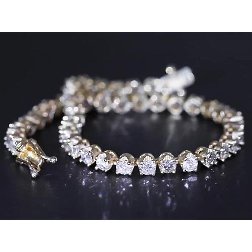 Pulseira de tênis de diamante 8 quilates F Vs1 ouro amarelo joias femininas - harrychadent.pt