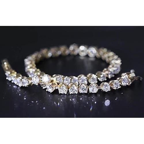 Pulseira de tênis de diamante 8 quilates F Vs1 ouro amarelo joias femininas - harrychadent.pt