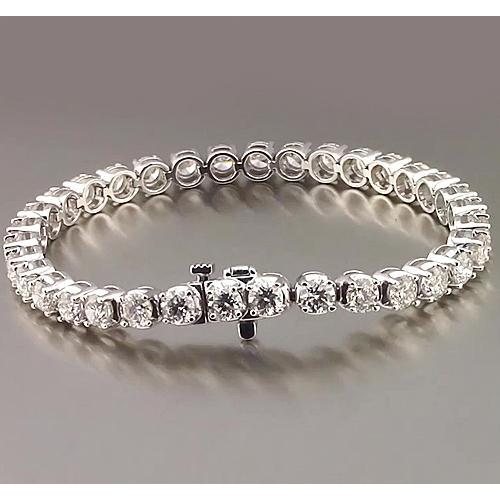 Conjunto de bracelete de tênis de diamante com pino de 10.20 quilates e joias de ouro branco 14K - harrychadent.pt