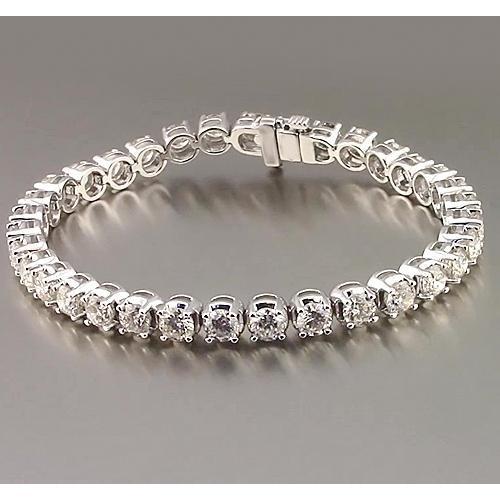 Conjunto de bracelete de tênis de diamante com pino de 10.20 quilates e joias de ouro branco 14K - harrychadent.pt