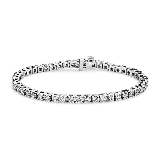 Pulseira de tênis de diamante redonda em ouro branco 14K 7.20 quilates - harrychadent.pt