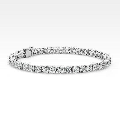 Pulseira de tênis de diamante em ouro branco 14K 12 quilates - harrychadent.pt