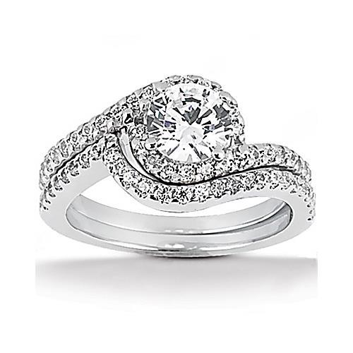 Diamante casamento anel Solitaire noivado com acentos 2.03 ct. Joias femininas novas - harrychadent.pt