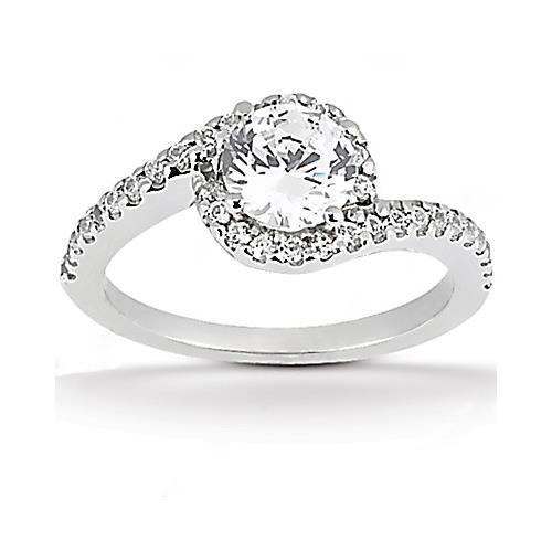 Diamante casamento anel Solitaire noivado com acentos 2.03 ct. Joias femininas novas - harrychadent.pt