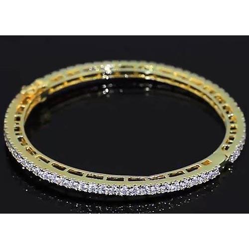 Pulseira feminina de diamante de 4 quilates e ouro amarelo 14K joias novas - harrychadent.pt