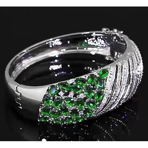 Pulseira feminina de diamante. esmeralda colombiana 23.25 quilates. joias - harrychadent.pt