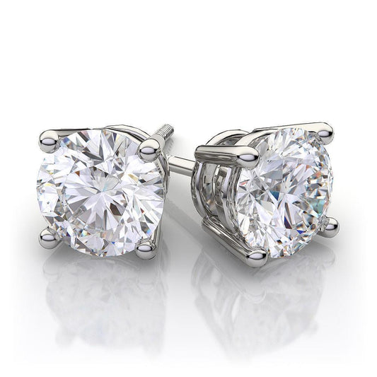 Brincos de diamante feminino de 4 quilates em ouro branco - harrychadent.pt