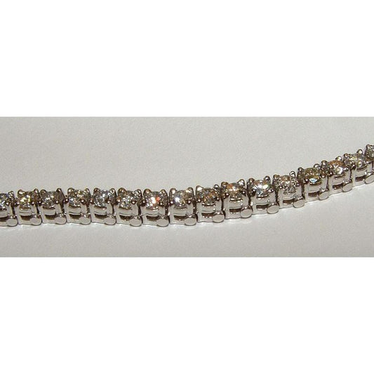 Pulseira de tênis feminina de diamante joias de ouro branco 4.56 quilates - harrychadent.pt