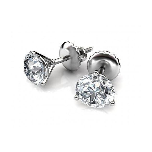 Diamonds Studs Brincos de 3.40 quilates em ouro branco com lapidação redonda - harrychadent.pt