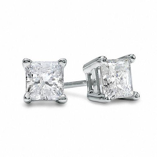 Diamonds Studs Brincos Princess Cut 3.50 quilates - harrychadent.pt