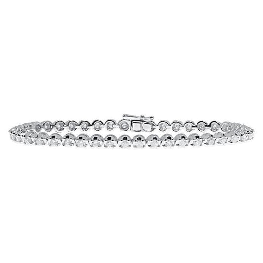 Pulseira Diamonds Tennis 8.10 quilates em ouro branco de corte redondo 14K - harrychadent.pt