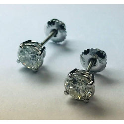 Earrings 1.80 Carats Round Diamond Studs