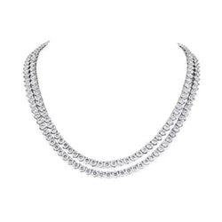 Elegant 2 Row Statement Diamond Necklace