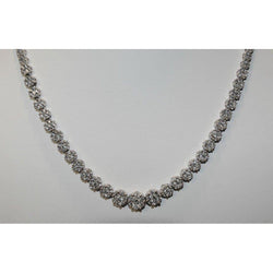 Elegant 20 Carat Diamond Gold Necklace