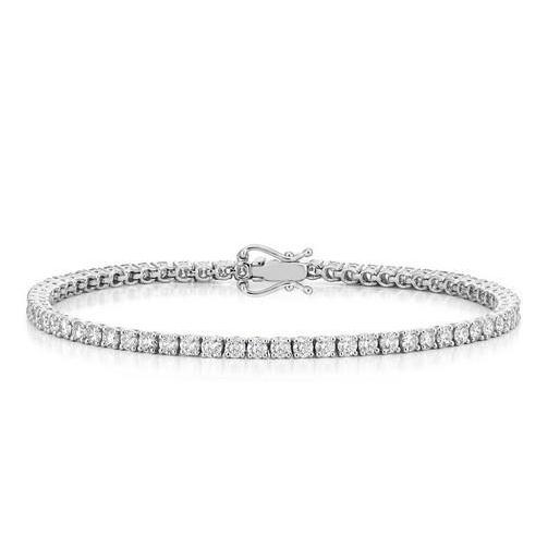 3 Quilate Pulseira Tênis Diamante