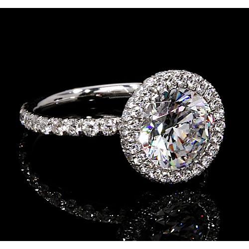 Anel de noivado de 7 quilates Halo redondo joias com diamantes - harrychadent.pt