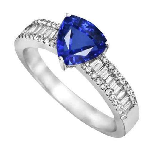 Anel de noivado com pedra preciosa azul safira e diamantes 4 quilates novo - harrychadent.pt
