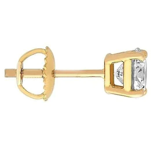 Diamante F Vs1 1.50 Ct. Brinco Macho Simples Masculino