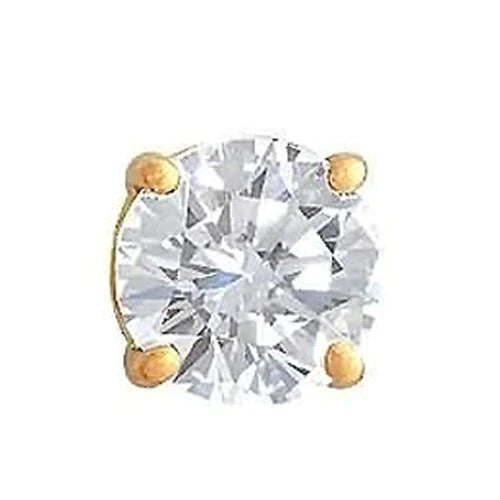 Diamante F Vs1 1.50 Ct. Brinco Macho Simples Masculino
