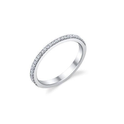 Aliança de casamento feminino de diamantes F Vvs1 2,80 Ct ouro branco 14K - harrychadent.pt