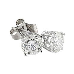Gorgeous Diamond Studs Earrings 2.02 Cts Round Stud Earring