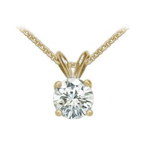 Lindo colar pingente de diamante e corrente em ouro amarelo 0.75 ct - harrychadent.pt
