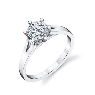 Lindo anel de casamento de diamante redondo 2.50 ct em ouro branco 14K - harrychadent.pt