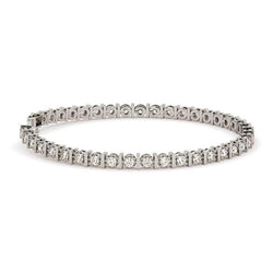 Gorgeous Round Cut Diamond Tennis Bracelet Jewelry 4.20 Ct White Gold