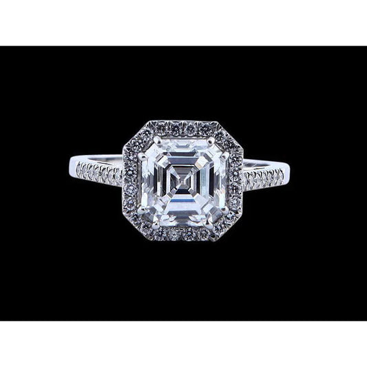 Asscher Anel de Diamante