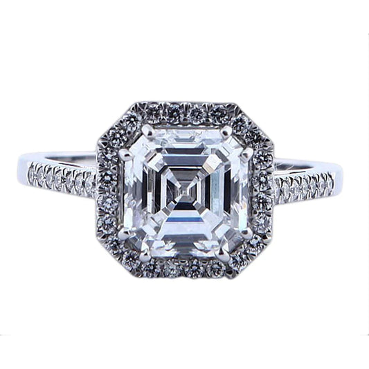 Asscher Anel de Diamante