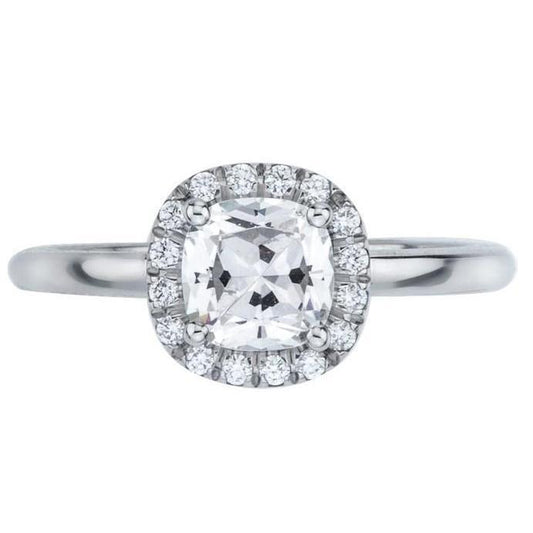 Almofada Halo e anel de diamante redondo de 2.30 quilates - harrychadent.pt