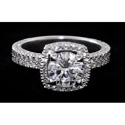 Anel de noivado Halo redondo diamante 3.50 quilates - harrychadent.pt