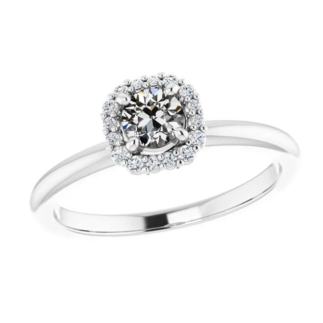 Halo Round Old Miner Diamond Wedding Ring 2.50 quilates - harrychadent.pt