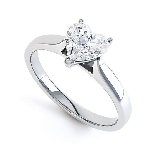 Anel de noivado Heart Cut Diamond Solitaire 1.75 quilates em ouro branco - harrychadent.pt