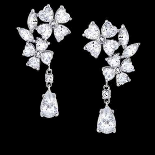 Coração Marquise & Pear Diamonds Brinco de diamante lustre 2,5 quilates - harrychadent.pt