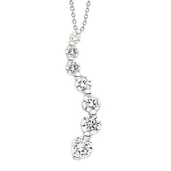 Journey Round Diamond Pendant 4.50 Carats Slide Ladies Jewelry New