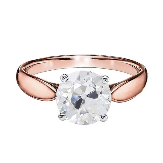 Anel de casamento redondo Solitaire Old Miner Diamond 1.50 quilates - harrychadent.pt