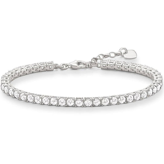 Pulseira Feminina em Ouro Branco 14K 6.75 Ct. Prong Fixando Diamantes Redondos - harrychadent.pt