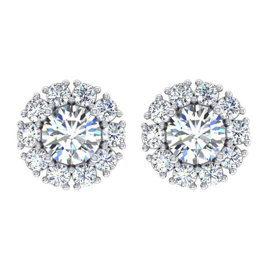 Ladies Natural Diamond Studs With Jackets