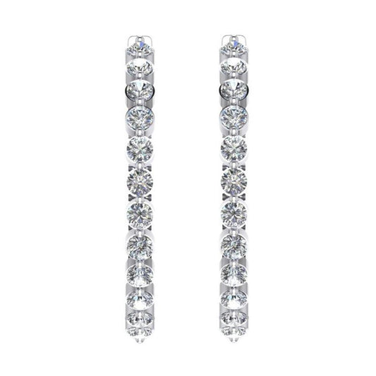 Brincos femininos de argola de diamante flutuante 3,60 ct 38,1 mm - harrychadent.pt