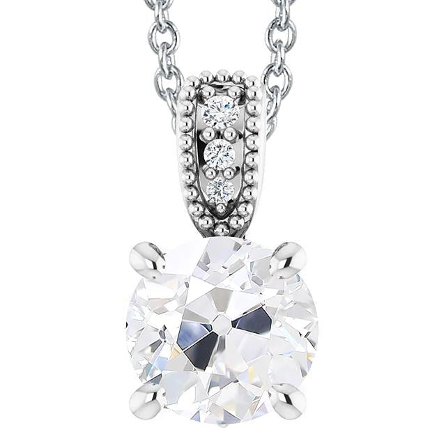 Conjunto de pingentes de diamante para senhoras antigas joias de mineiro com fiança de 5 quilates - harrychadent.pt