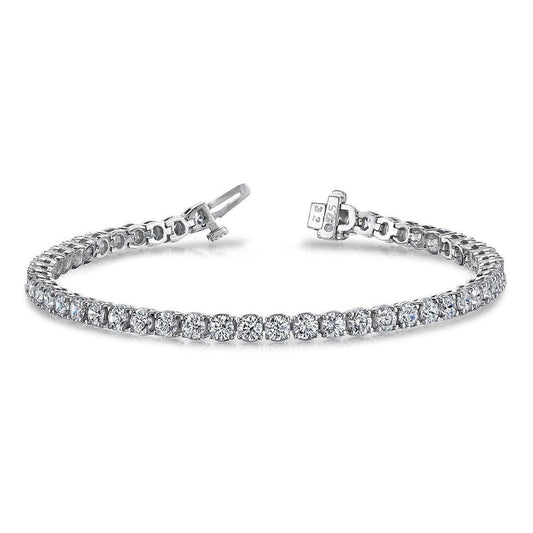 Bracelete de tênis feminino de 5.72 ct com ponta redonda de diamante com corte - harrychadent.pt