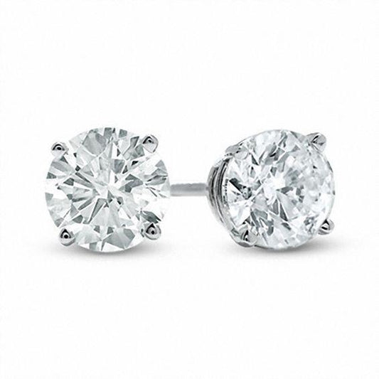 Brincos Lady Studs 4 quilates e diamantes 14K ouro branco - harrychadent.pt