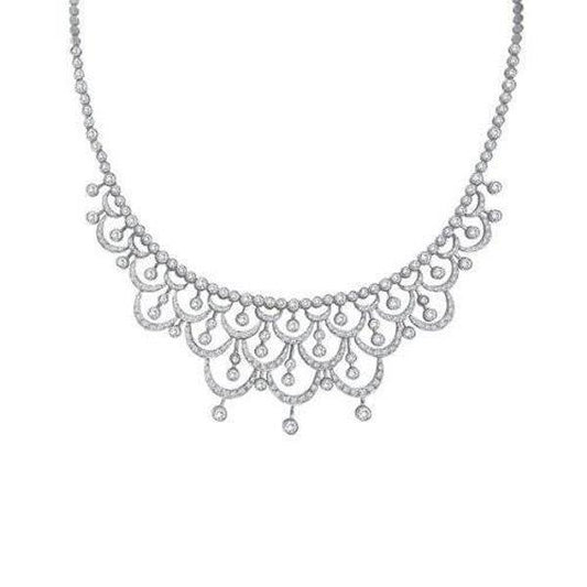 Joias Like La Belle Epoque Pequeno Colar de Diamante Corte Brilhante